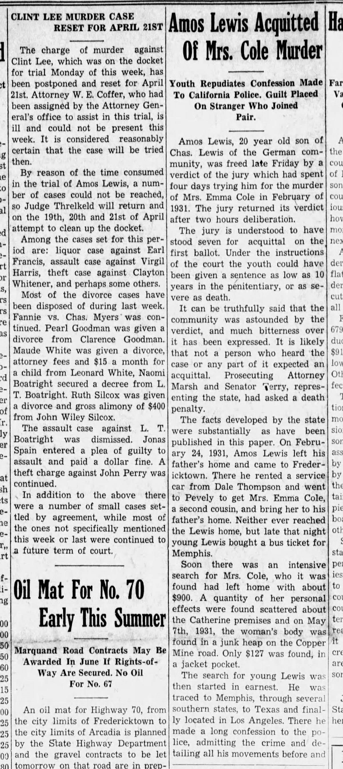 The verdict: acquitted in two hours. The community, the paper wrote, was astounded.